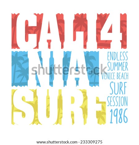California surf typography t-shirt graphics vectors California surf typography t-shirt graphics vectors