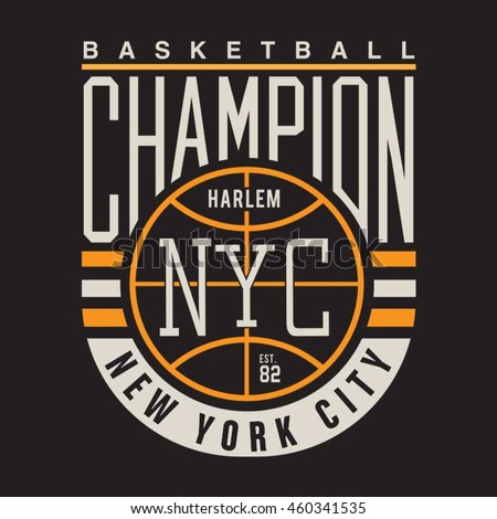 Basket ball sport typography, t-shirt graphics, vectors