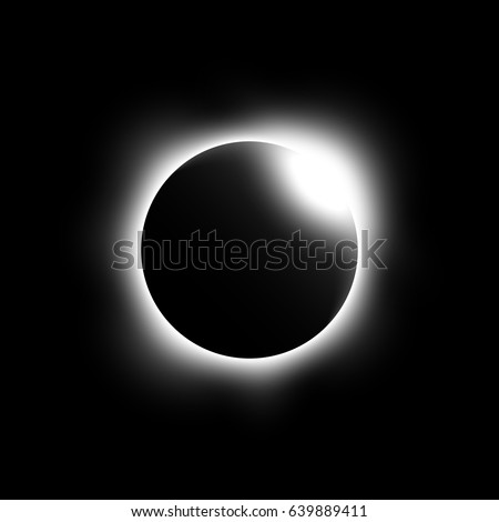 Eclipse of the sun . Vector .