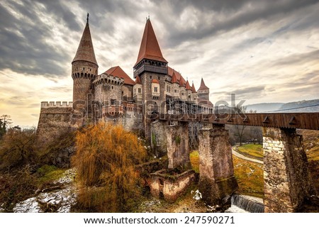 The Corvinesti castle also known as the Hunyad castle, is a Gothic-Renaissance castle in Hunedoara (Transylvania), Romania.