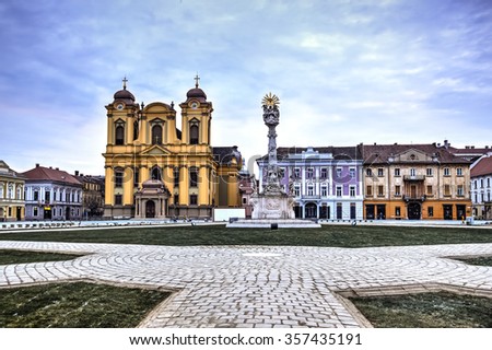 Union square or Unirii Square is the main square of the city of Timisoara, Romania