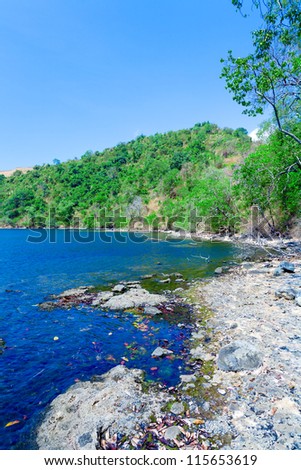 Summer Lanscape of Lake in Komodo Island, Indonesia