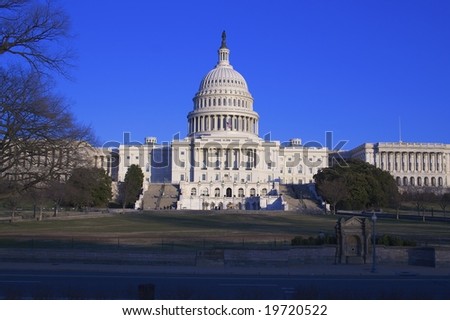Capitol Building with clear blue sky, Washington DC, USA