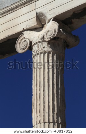 Ionic column of Erechteion, Acropolis, Athens, Greece