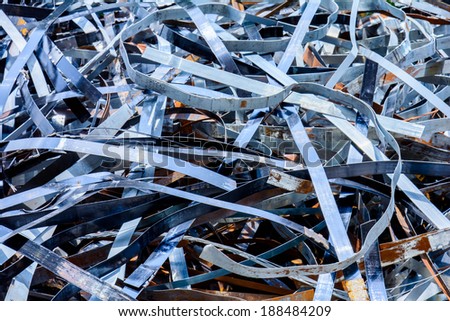 Pile of metal scrap (steel scrap)