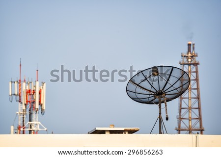 Satellite dish communication technology network