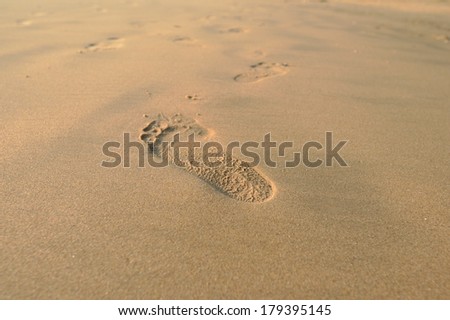 Sand foot print.