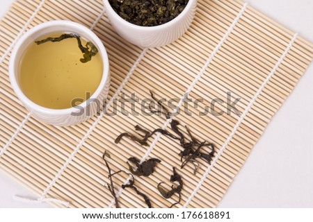 Dried tea leaves ,Hot tea for health.