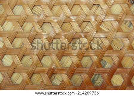 Texture of Bamboo Handicraft Details