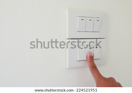 Press turn on/off electrical switch