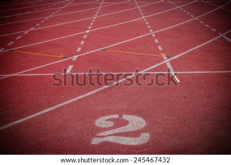 Running track, start point number 2