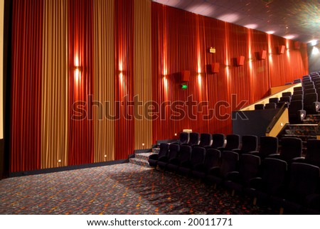 Cinema interior curtains
