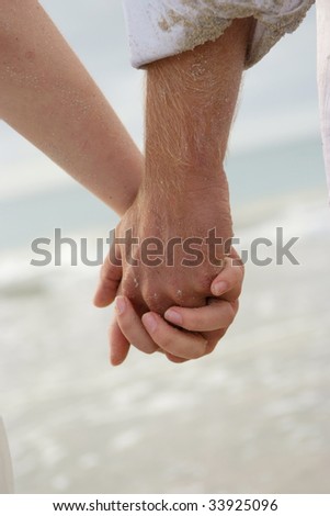Couple Holding Hands Drawing. stock photo : Couple holding