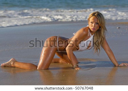 stock photo Sexy beach bikini girl