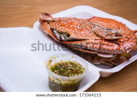 steamed crab thai food