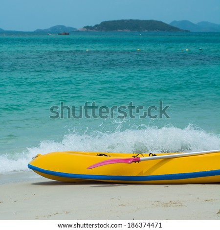 kayaks on the tropical beach, Thailand