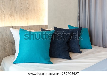 set of pillow on bed