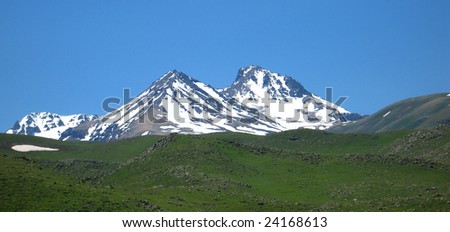 spring in mountains ,aragats mountain,armenia
