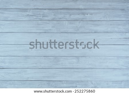 Painted Plain Baby Blue and Gray Rustic Wood Board Background. Can be horizontal or vertical. Blank Room or Space area for copy, text,  your words, above looking down view. Tinted, pastel photo.