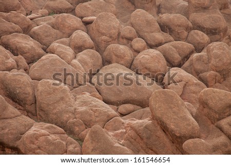Rock formations - Monkey Fingers in Morocco. Rocks background.
