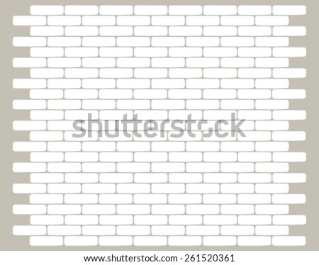 White brick vector wall background. Interior stone. Wall stone texture.