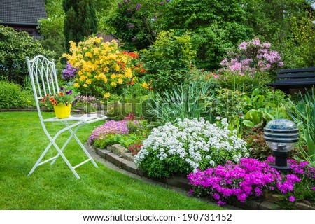 garden, romance, idyll, spring