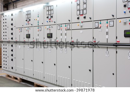 industrial electrical switch panel in factory