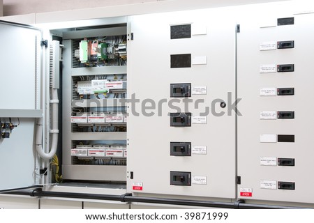 industrial electrical switch panel in factory