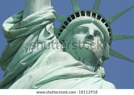 Statue of Liberty in and Advancing Portrait