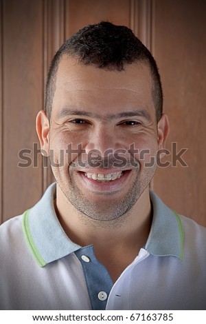 Very happy guy portrait.