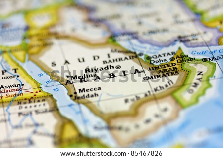 Saudi Arabia on the map.