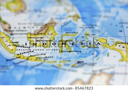 Indonesia on the map.