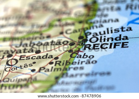 recife brazil map