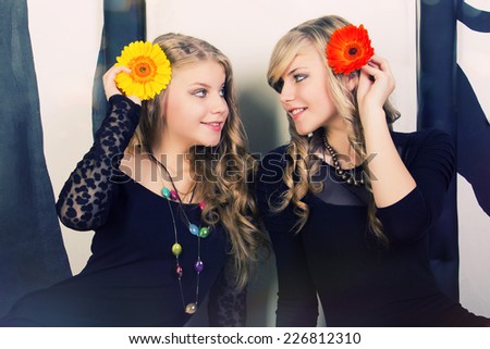 flowers in hair