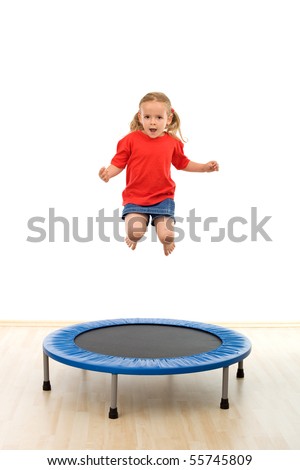 jumping in trampoline