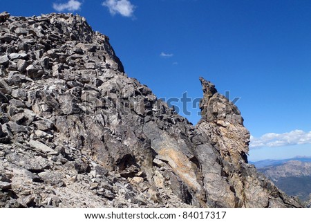 Colorado\'s Indian Peaks Wilderness, talus slopes on the Continental Divide.