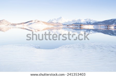 Ice landscape in Abruzzo