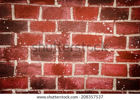 Brick wall made by foam sheet
