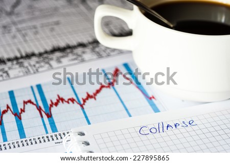 Stock market crash, collapse of quotations