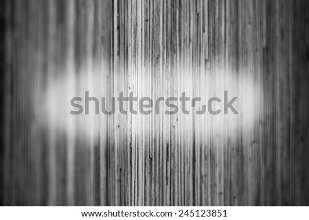 Wooden decorative panel. In black and white tones, central illumination