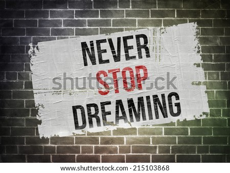 never stop dreaming - poster concept