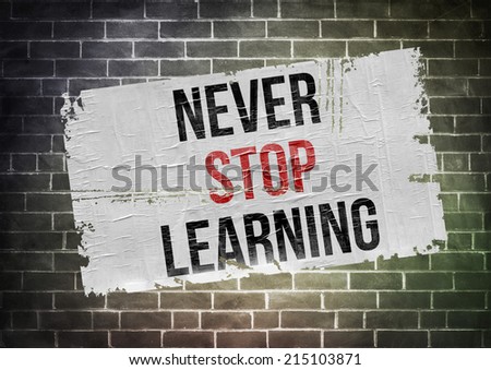 never stop learning - poster concept