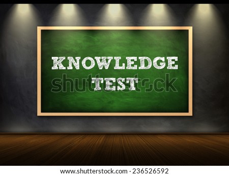KNOWLEDGE TEST - written concept