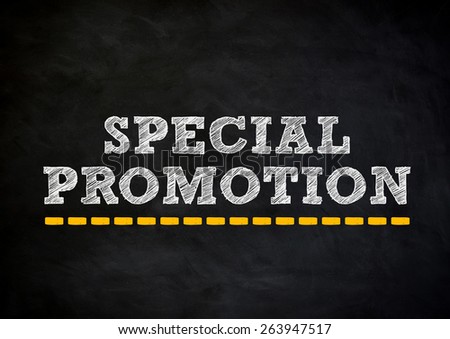 Special Promotion - chalkboard concept
