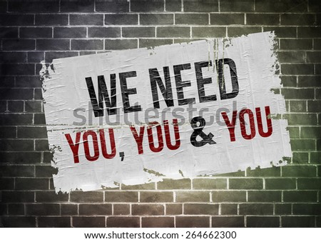 We need you - poster concept