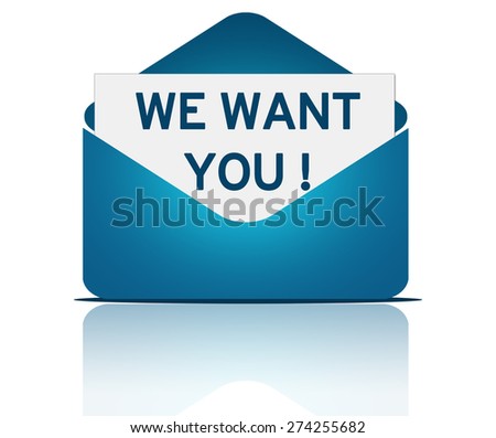 WE WANT YOU - letter