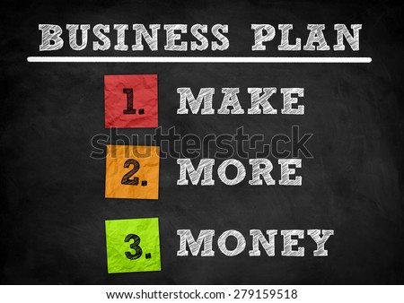 Business Plan - blackboard concept
