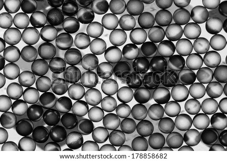 Black and white small balls abstract with delicate texture on the balls