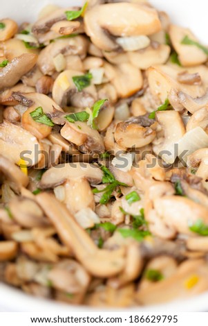 Mushroom salad  - food texture