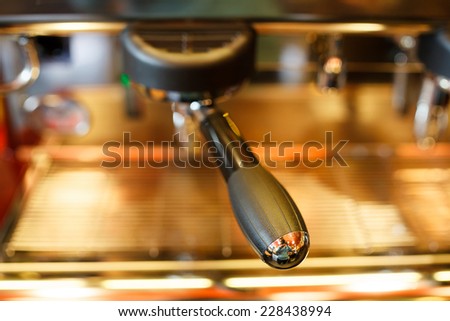 Coffee bar interior with objects and details